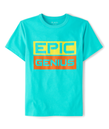 Childrens Place Green Aegean Epic Genius Tee
